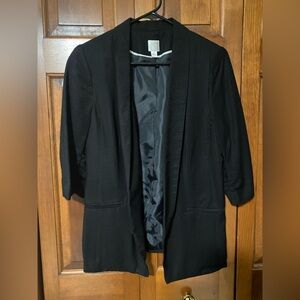 LC Lauren Conrad Black Open-Front Blazer